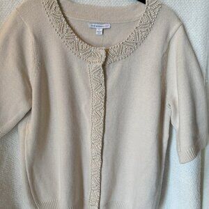 New L Isaac Mizrahi Live beaded sweater